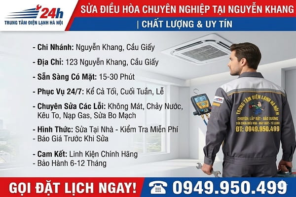 Sửa điều hòa tại Nguyễn Khang uy tín
