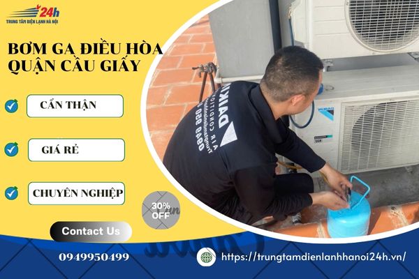 Lưu ý quan trọng khi bơm gas điều hòa tại Cầu giấy