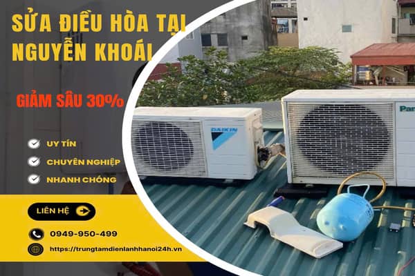 sửa điều hòa tại Nguyễn Khoái bơm gas tại nhà