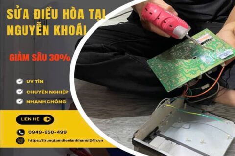 Sửa điều hòa tại Nguyễn Khoái, giá rẻ, thợ giỏi O949.95O.499