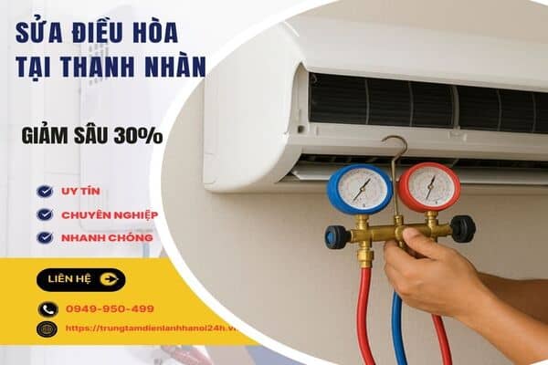 Thợ sửa điều hòa tại Thanh Nhàn nạp gas chuyên nghiệp