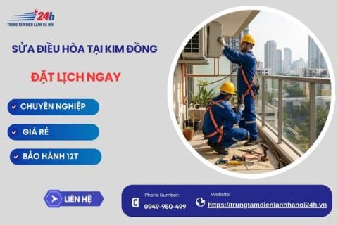 Sửa điều hòa tại Kim Đồng giá rẻ, thợ giỏi có mặt 15P