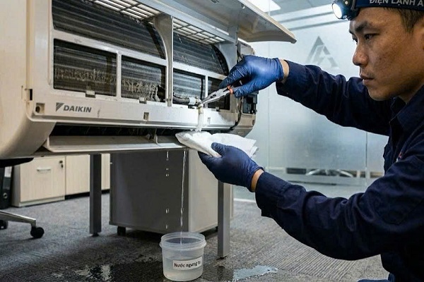 Kiểm tra điều hòa bị chảy nước tại nhà Điện lạnh hà nội 24h Kiểm tra điều hòa bị chảy nước tại nhà Điện lạnh hà nội 24h