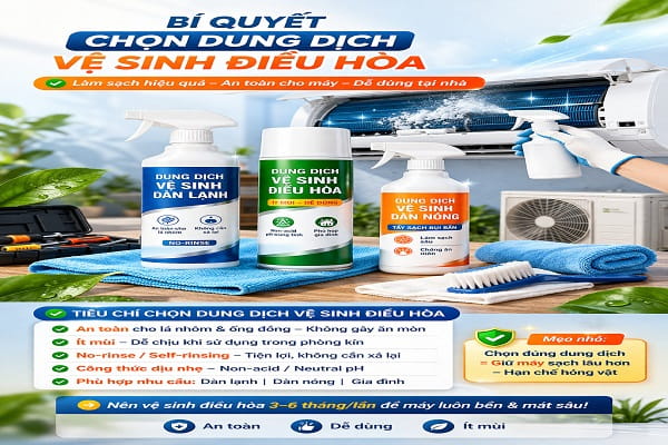 cách chọn dung dịch vệ sinh điều hòa 2
