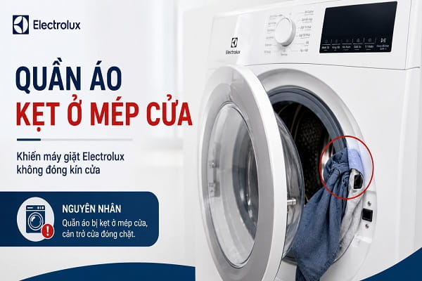 Khóa cửa máy giặt Electrolux bị hỏng cần thợ kiểm tra và thay thế Khóa cửa máy giặt Electrolux bị hỏng cần thợ kiểm tra và thay thế