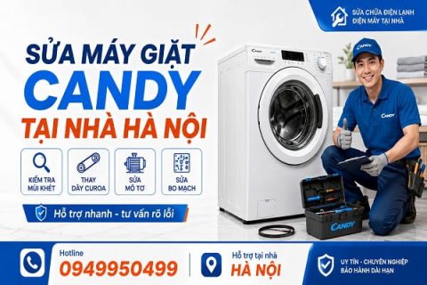 Nguyên nhân máy giặt Candy có mùi khét Và Cách xử lý an toàn