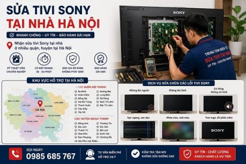 Sửa Tivi Sony Tại Nhà Hà Nội Uy Tín, Có Bảo Hành 12 Tháng – Linh Kiện Chính Hãng