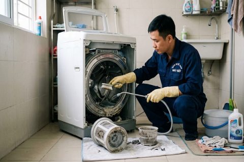 Vệ Sinh Máy Giặt Aqua Tại Nhà Sạch Lồng, Khử Mùi, Có Mặt 15P